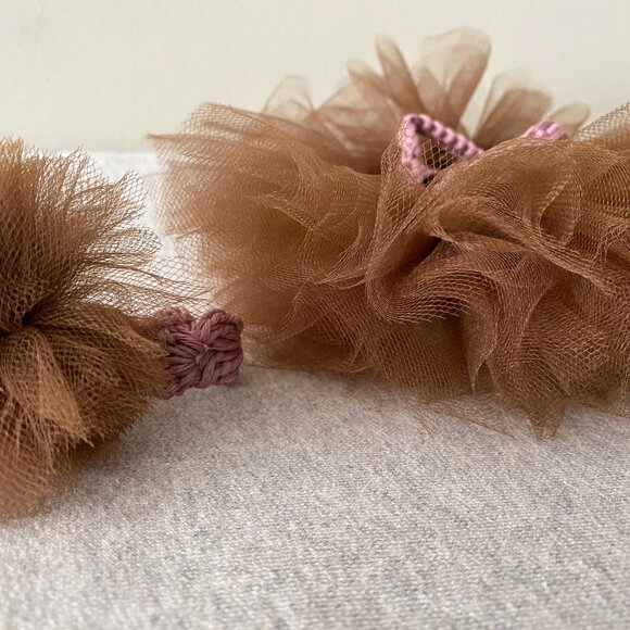 Handmade Crochet Brown Mauve Ballerina Princess Tutu for 17cm Doll 2-Piece Set - Picture 6 of 6